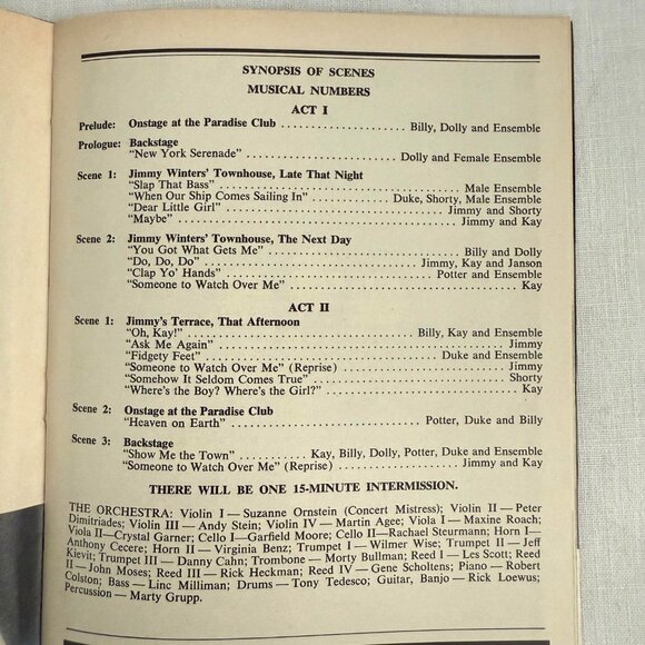 Oh Kay Playbill 1990 Richard Rodgers Theatre Broadway Musical George Gershwin - Picture 5 of 15